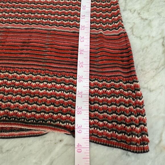 FREE PEOPLE GROOVY SWEATER DRESS Knit Stripe Mockneck 70s Trend Mini Bodycon S - Picture 9 of 9